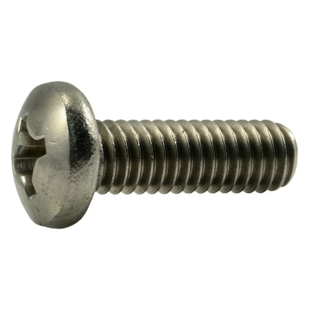 Midwest Fastener 5/16"-18 x 1 in Phillips Pan Machine Screw, Plain 18-8 Stainless Steel, 12 PK 39682